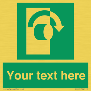 Custom Turn Clockwise Sign